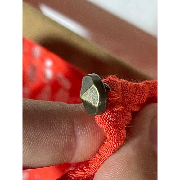 decree sleeveless romper pink lace button on back elastic rayon medium READ - Picture 14 of 15